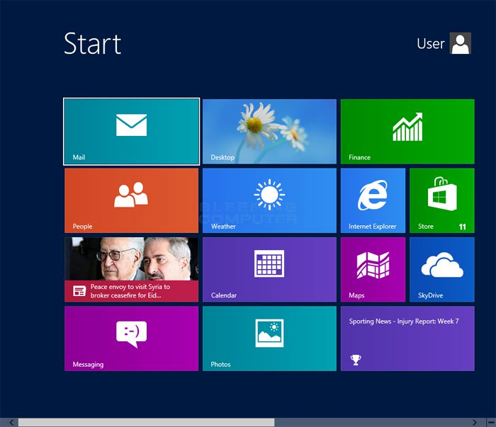 Windows 8's start screen