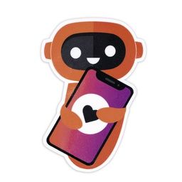 [2020010503] Sticker "Yumi" 5 – Loves mobile phone.jpeg